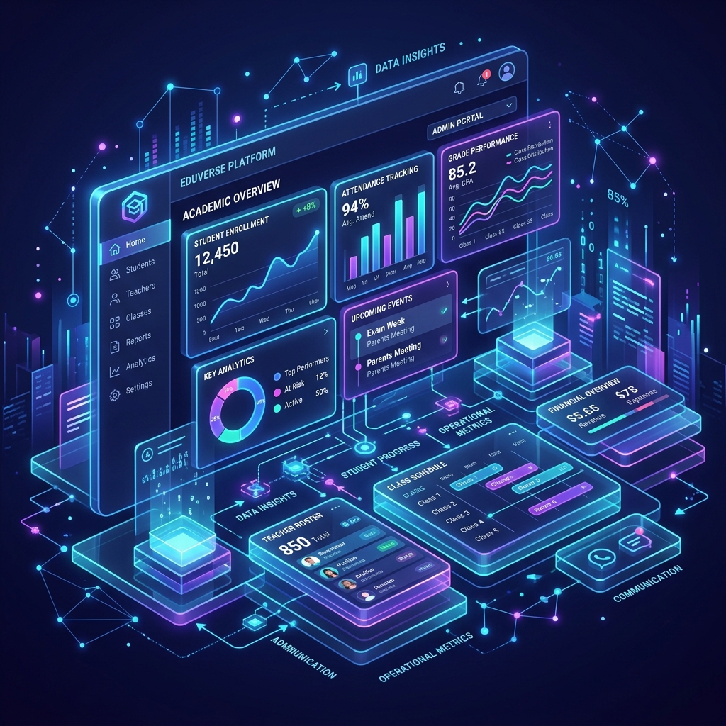 SaaS School Management Illustration